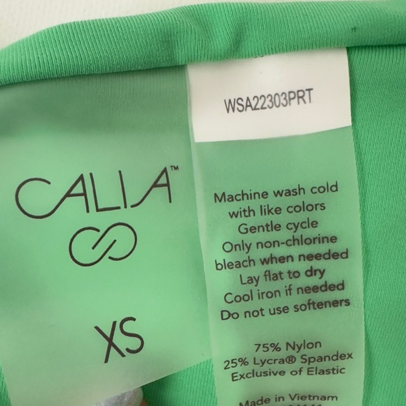 CALIA POWER SCULPT HIGH SUPPORT TANKINI TOP PAINTERLY FLORAL PRINT SEWN  BRA XS - Picture 7 of 9